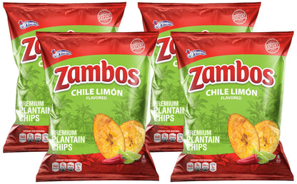 Viral TikTok Zambos Plantain Chips - Chile Limón, Original & Salsa Verde | Premium Central American Snack (5.29 oz)