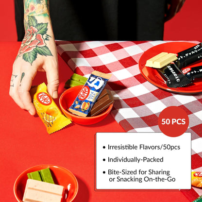 TikTok Hit - Japanese KIT KAT Variety Pack, 50-Piece Exotic Flavors | Authentic Import