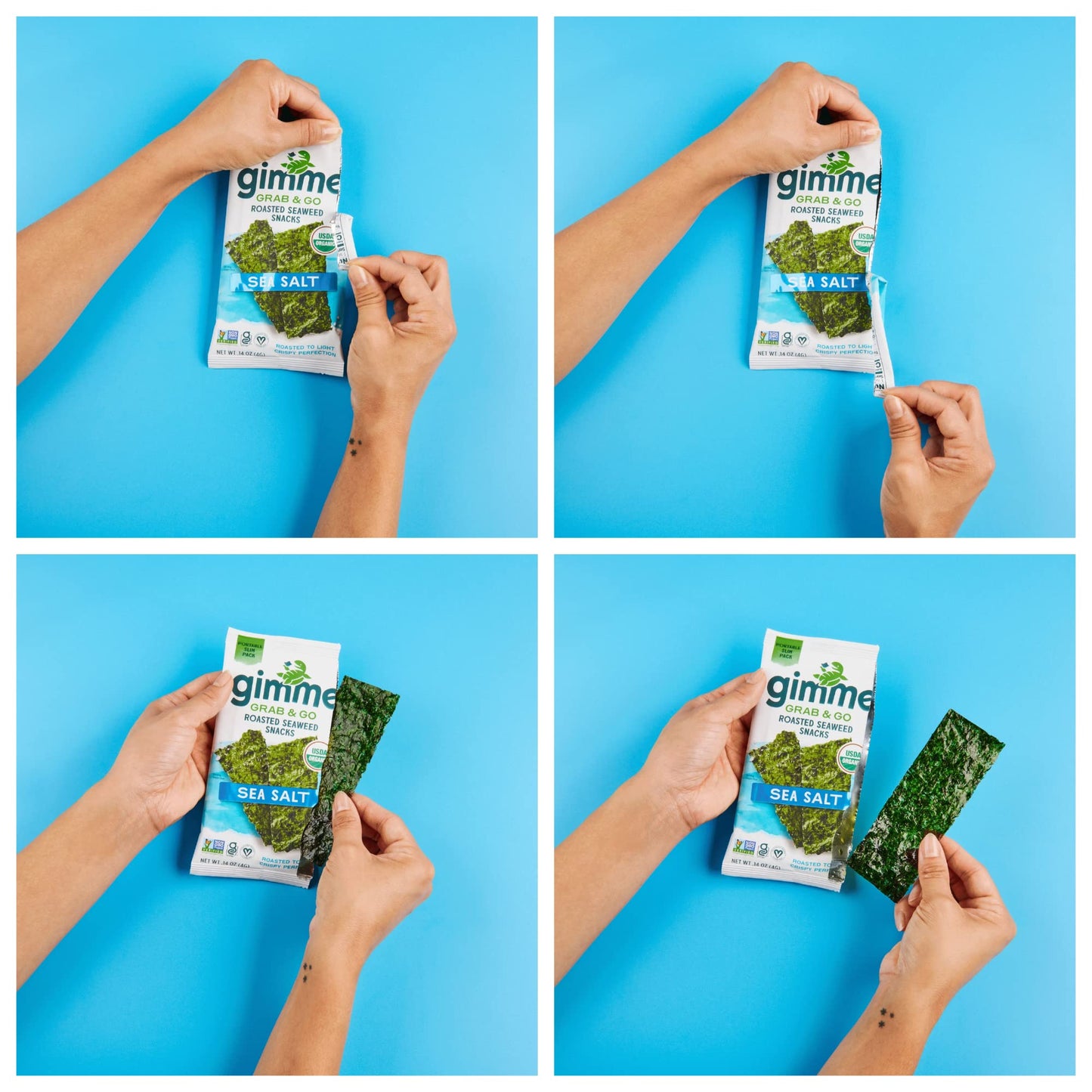 TikTok Viral Gimme Organic Roasted Seaweed Snacks - Multi-Flavor Pack