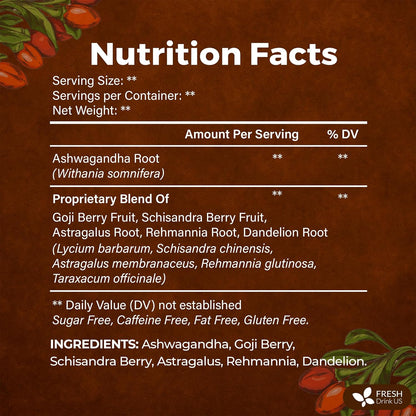 Ginseng 6 Treasures Kidney Tea, Super Kidney Cleanse Detox Tea For Men & Women, 100% Natural Roots & Berries | Caffeine-Free | Adaptogenic Blend for Energy, Wellness & Vitality Support