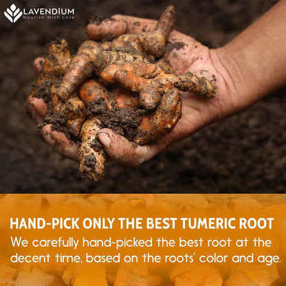 Turmeric Powder, 20oz (1.25 lbs), 100% Natural & Pure, Ground, Seasoning Root Powder, No Additives, No Gluten, Vegan
