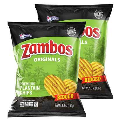 Viral TikTok Zambos Plantain Chips - Chile Limón, Original & Salsa Verde | Premium Central American Snack (5.29 oz)