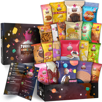 Turkish Munchies International Snack Box - 12 Premium Exotic Snacks | Imported from Turkey