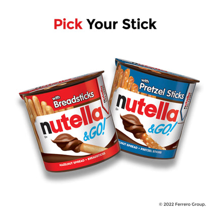Nutella & GO! - Hazelnut Spread with Breadsticks, 12 Pack Snack Cups (1.8 oz Each)