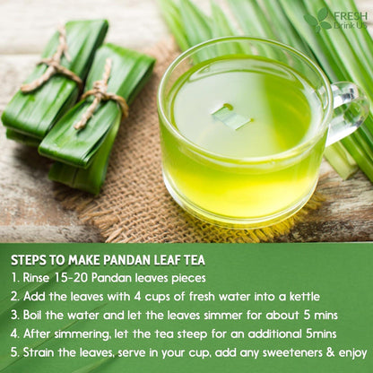 Natural Pandan Leaves Dried, No Additives, No Caffeine, Vegan
