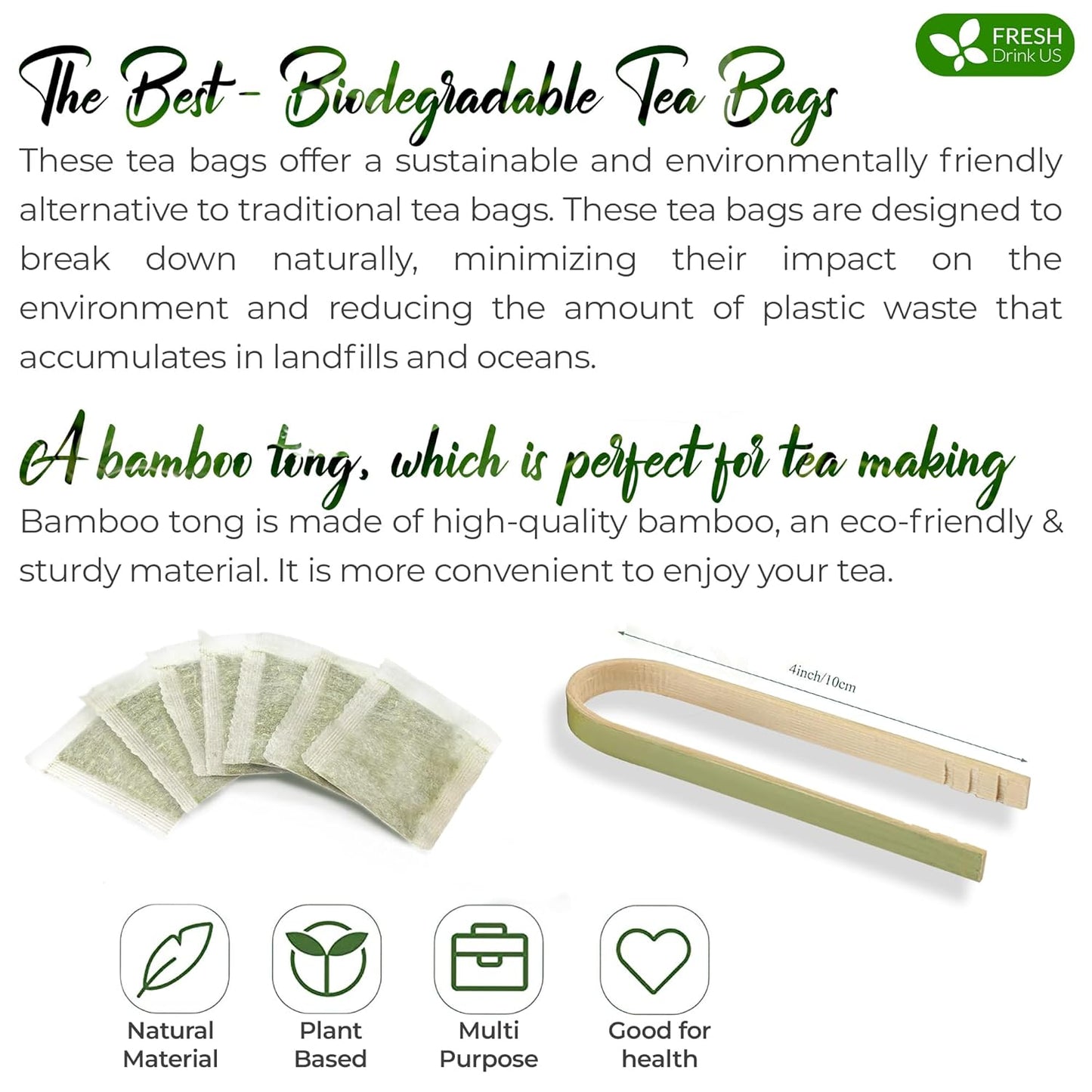 Premium Papaya Leaf Tea Bags, Made with Natural Material Tea Bags. No Sugar, No Caffeine, No Gluten, Vegan.