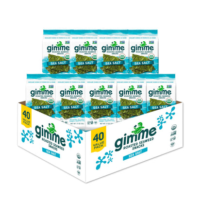 Viral gimMe Organic Roasted Seaweed Snacks - TikTok Famous Healthy Snack | Product of Korea