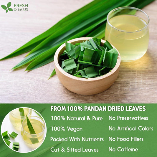 Natural Pandan Leaves Dried, No Additives, No Caffeine, Vegan