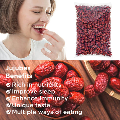 Jujube Date, Red Date, 100% Natural,Health Snack, Dried Fruit, Sweet and Chewy Net weight: 5LB…