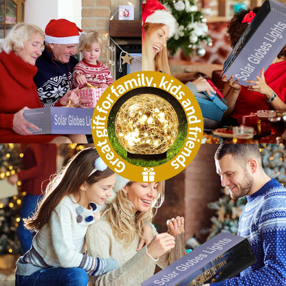 6 Pack Solar Globe Lights Outdoor Waterproof