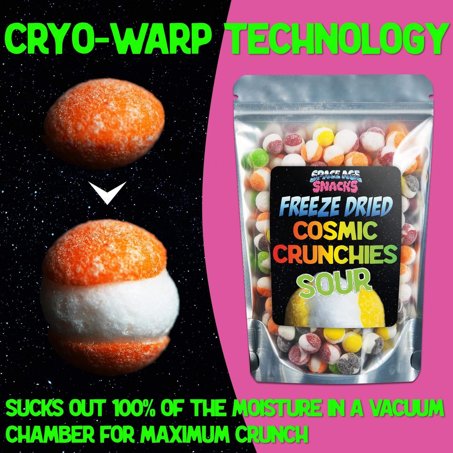 TikTok Cosmic Crunchies Freeze-Dried Candy - Viral TikTok Crunchy Snack (4 oz)