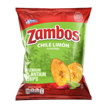 Viral TikTok Zambos Plantain Chips - Chile Limón, Original & Salsa Verde | Premium Central American Snack (5.29 oz)