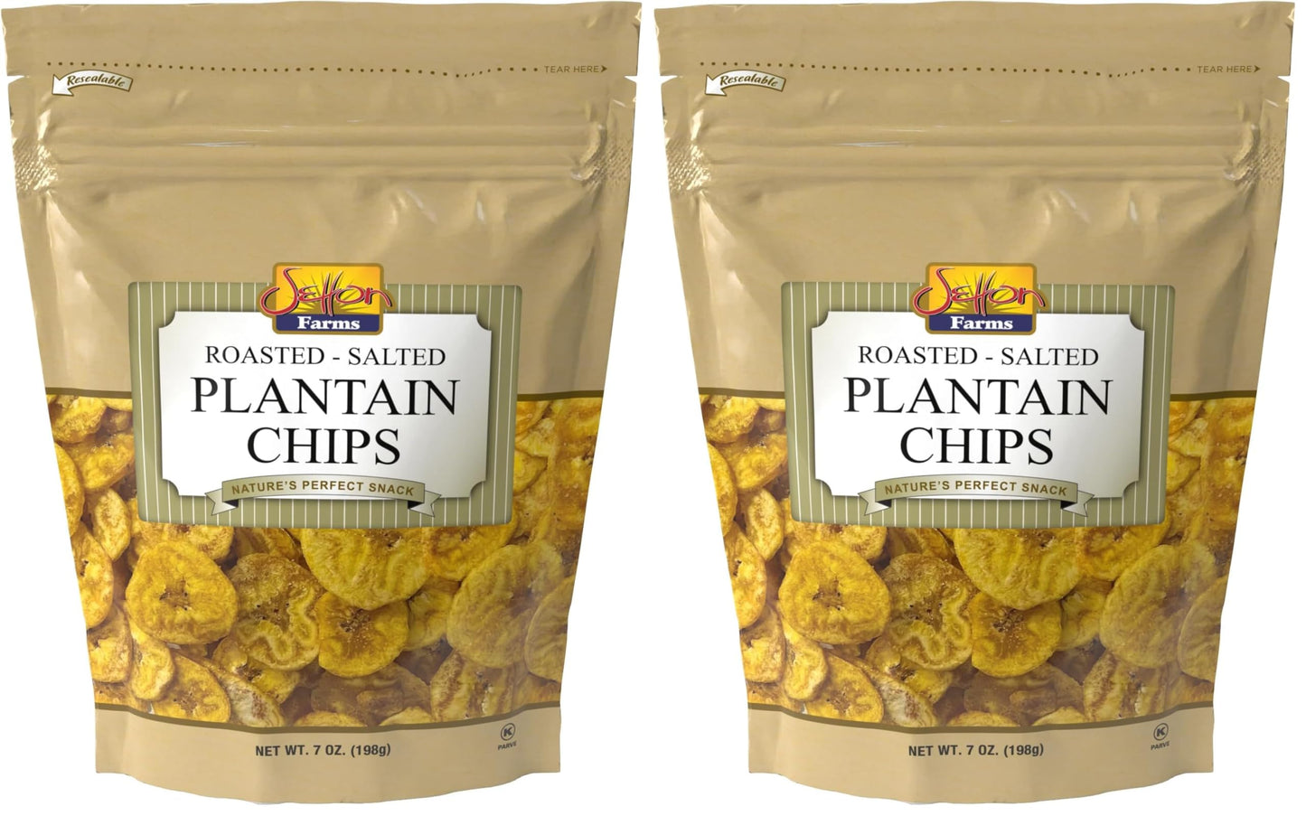 Setton Farm Plantain Chips - Sea Salt | Crispy & Crunchy Kosher Snack (7 oz)