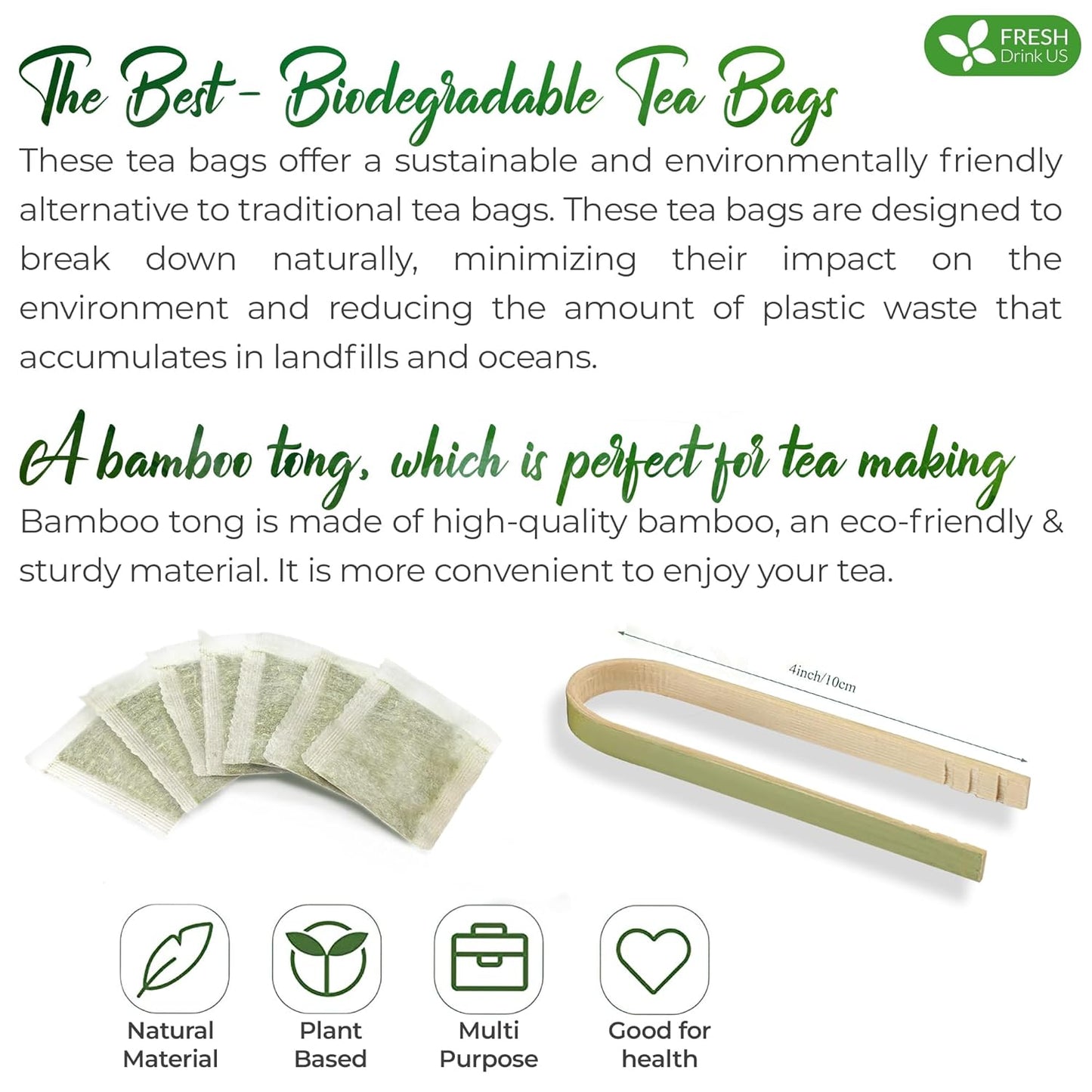 Premium Horsetail Leaf Tea Bags, 100% Natural & Pure from Horsetail Loose Leaves Herbal Tea. No Sugar, No Caffeine, No Gluten, Vegan.