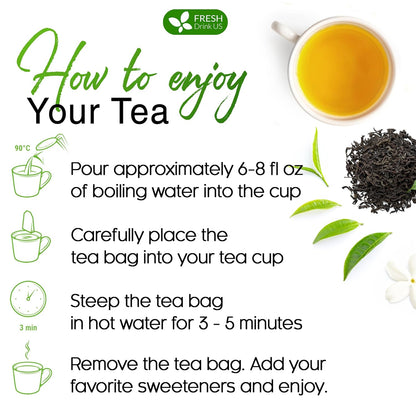 Premium Green Tea Bags, 100% Natural & Pure from Green Tea. Green Herbal Tea. No Sugar, No Gluten, Vegan