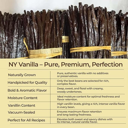 Premium Vanilla Bean Pods – Bulk 1 lb from NY Vanilla