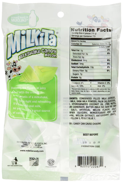 Unican - Milkita Melon Milk Candy Net Wt. 4.23 Oz