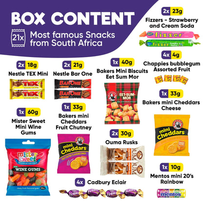 Premium South African Snack Box - 36 Authentic Treats & Confectionery