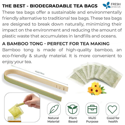 Premium Ginger Tea Bags, 100% Natural & Pure from Ginger Roots, Ginger Tea, Ginger Herbal Tea. Ginger Tea. No Sugar, No Caffeine, No Gluten, Vegan.