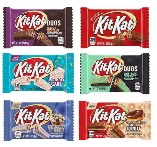 America's Favorite - KIT KAT Variety Pack, 6 Premium Flavors (1.5oz Full-Size Bars)