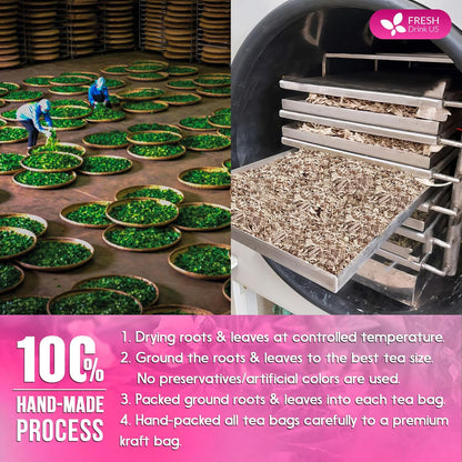 Premium Marshmallow Root and Leaf Tea Bags, 100% Natural & Pure.