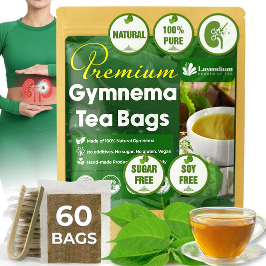 Premium Gymnema Leaf Tea Bags for Diabetics, 100% Natural & Pure from Gymnema Leaves.