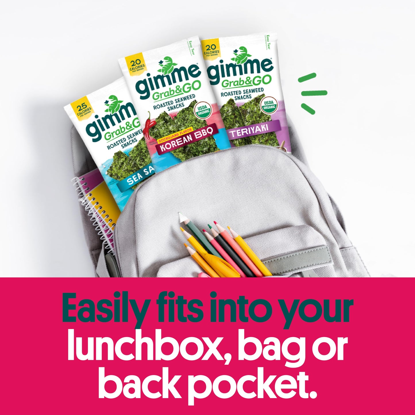 TikTok Viral Gimme Organic Roasted Seaweed Snacks - Multi-Flavor Pack