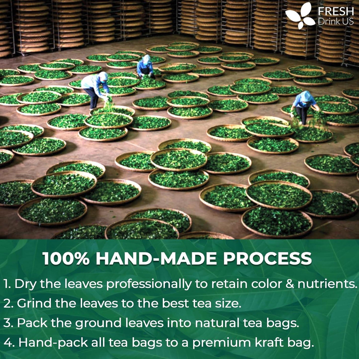 Natural Banaba Dried Leaves, Tea Bags, Powder, Whole Banaba Leaves, 100% Pure Dried Banaba Leaves, Banaba Leaf Tea, No Additives, No Caffeine, Vegan