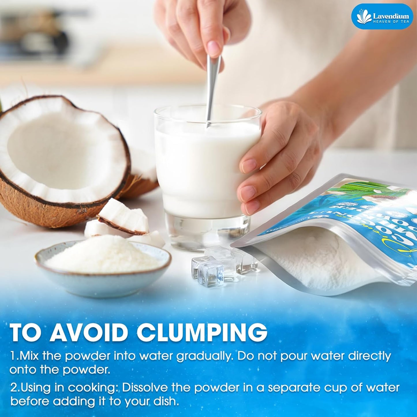 20oz Coconut Milk Powder, 100% Natural, Unsweetened, Perfect for Cake, Coffee, Tea, Creamer Alternative, No Additives, No Gluten, Vegetarian.