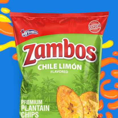 Viral TikTok Zambos Plantain Chips - Chile Limón, Original & Salsa Verde | Premium Central American Snack (5.29 oz)