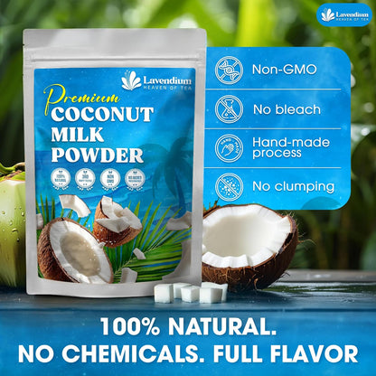 20oz Coconut Milk Powder, 100% Natural, Unsweetened, Perfect for Cake, Coffee, Tea, Creamer Alternative, No Additives, No Gluten, Vegetarian.