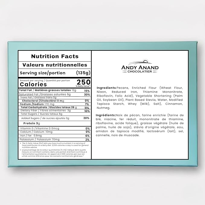 Andy Anand Sugar-Free Dark Chocolate Pecan Pie, 2 lb – Keto & Diabetic-Friendly, Real Toasted Pecans, Flaky Crust, Birthday & Holiday Gift
