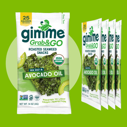 TikTok Viral Gimme Organic Roasted Seaweed Snacks - Multi-Flavor Pack