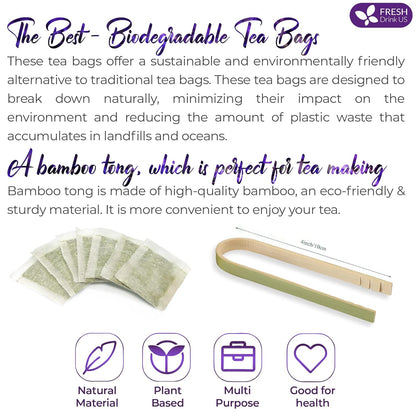 Premium Lavender Mint Tea Bags. 100% Natural, Blend of Lavender, Peppermint, Sage and Licorice.