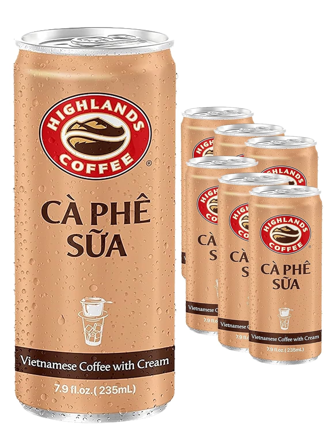 Highlands Coffee Vietnamese Ice Coffee with Condensed Milk (CA PHE SUA DA) 7.9 oz Coffee Can Roast Medium Can