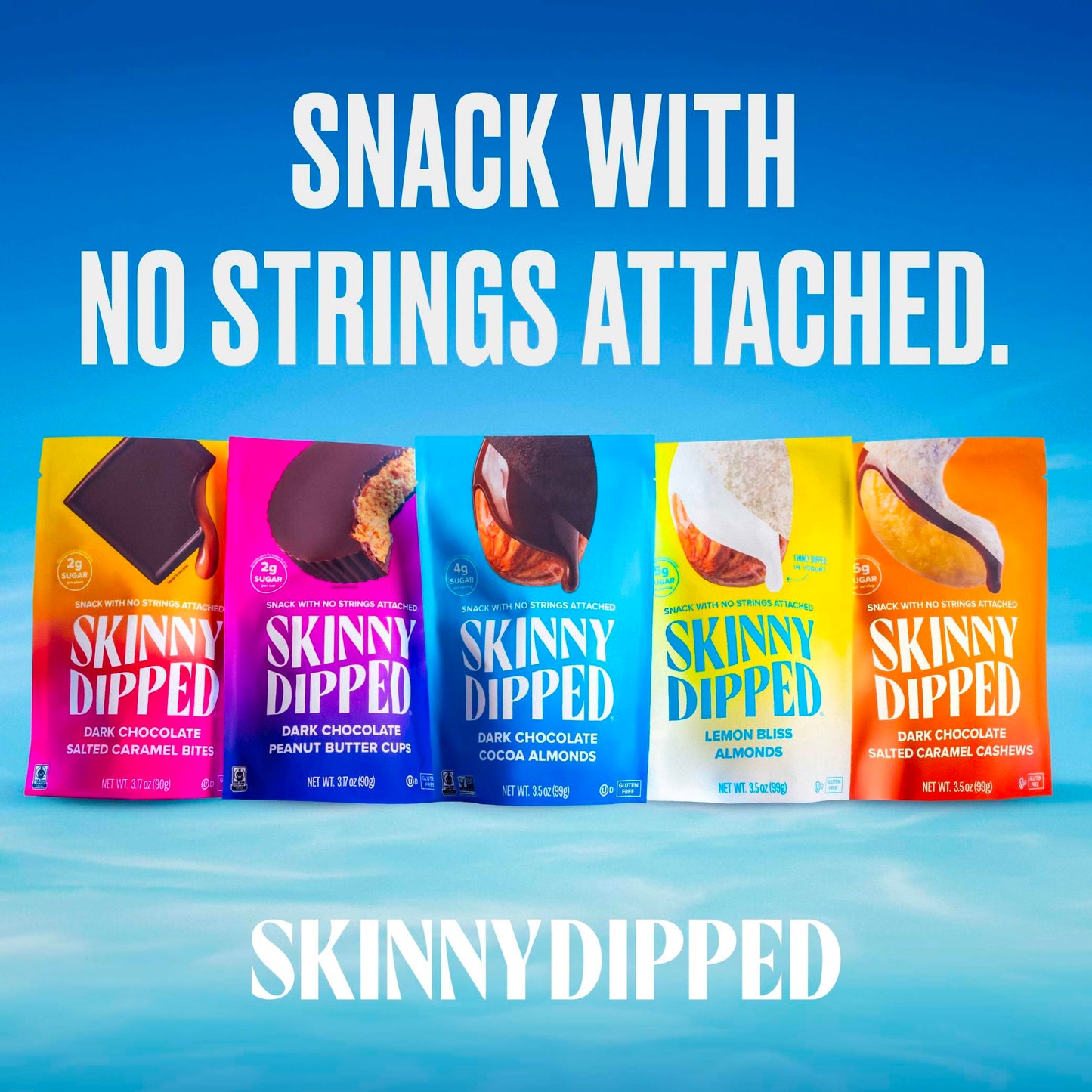 Viral SkinnyDipped Variety Pack - Low Sugar Almonds (25 Mini Bags, 11.5oz)