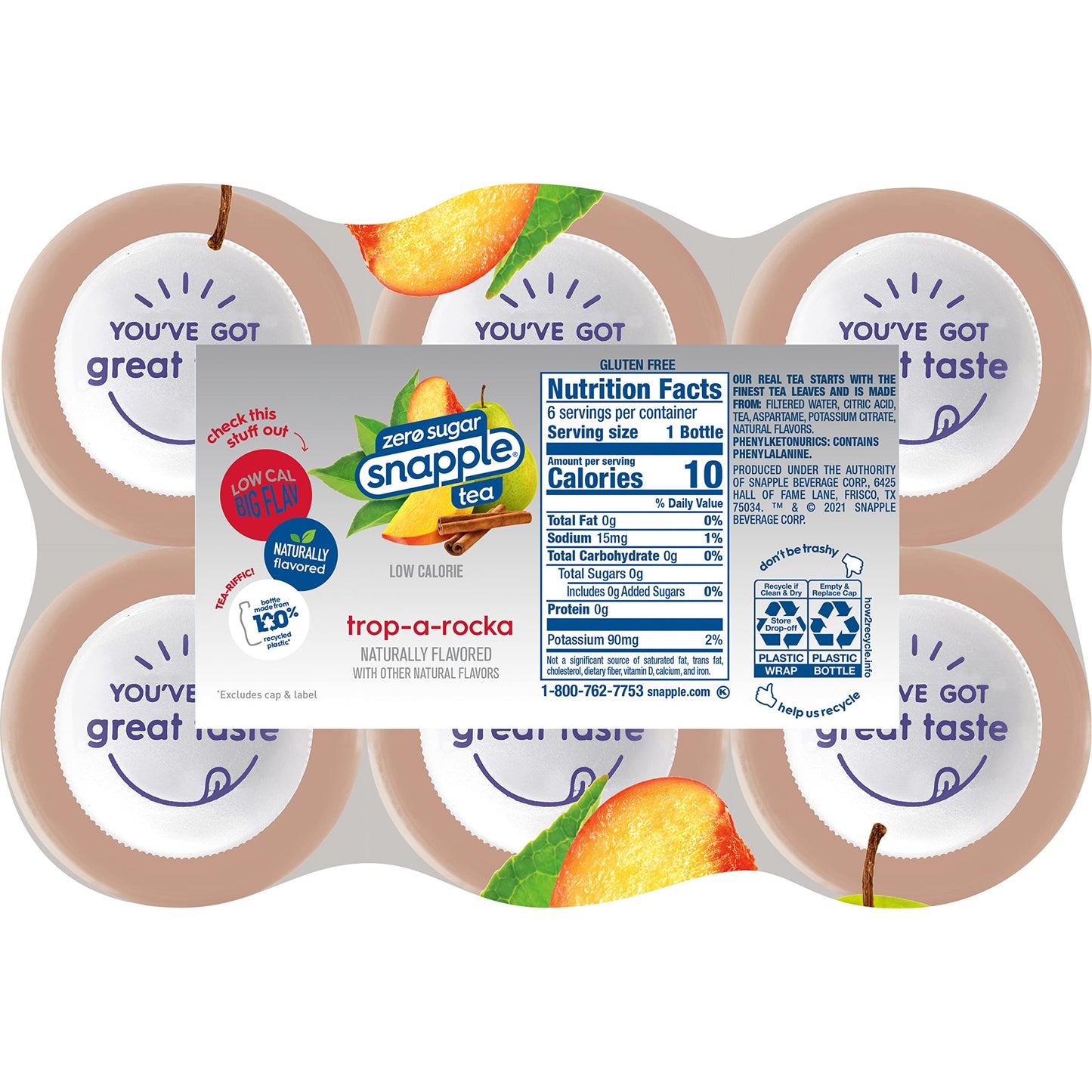 Trending: Snapple Zero Sugar Peach Tea - 16 fl oz Bottle