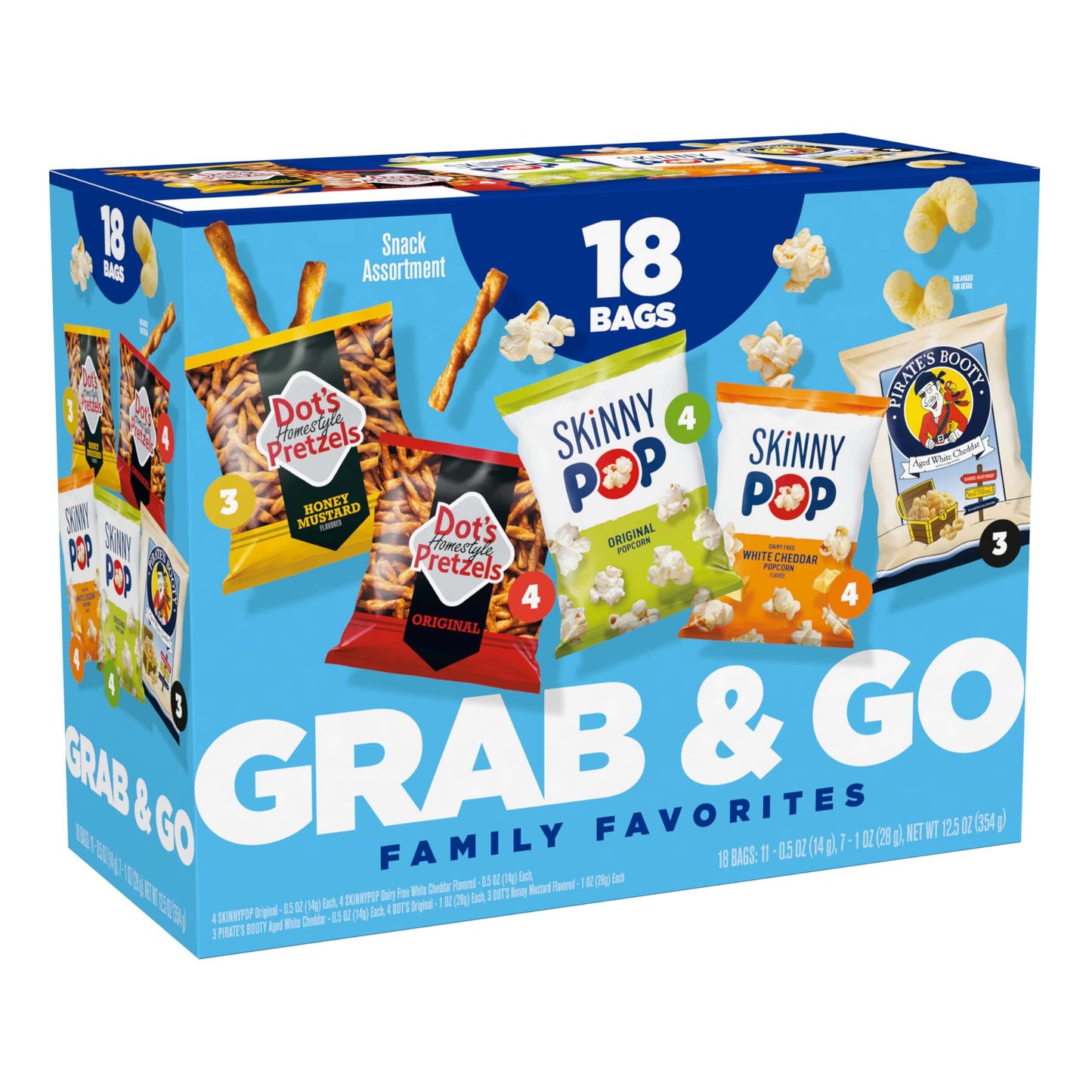 GRAB & GO Premium Snack Variety Assortment - Multiple Pack Sizes Available