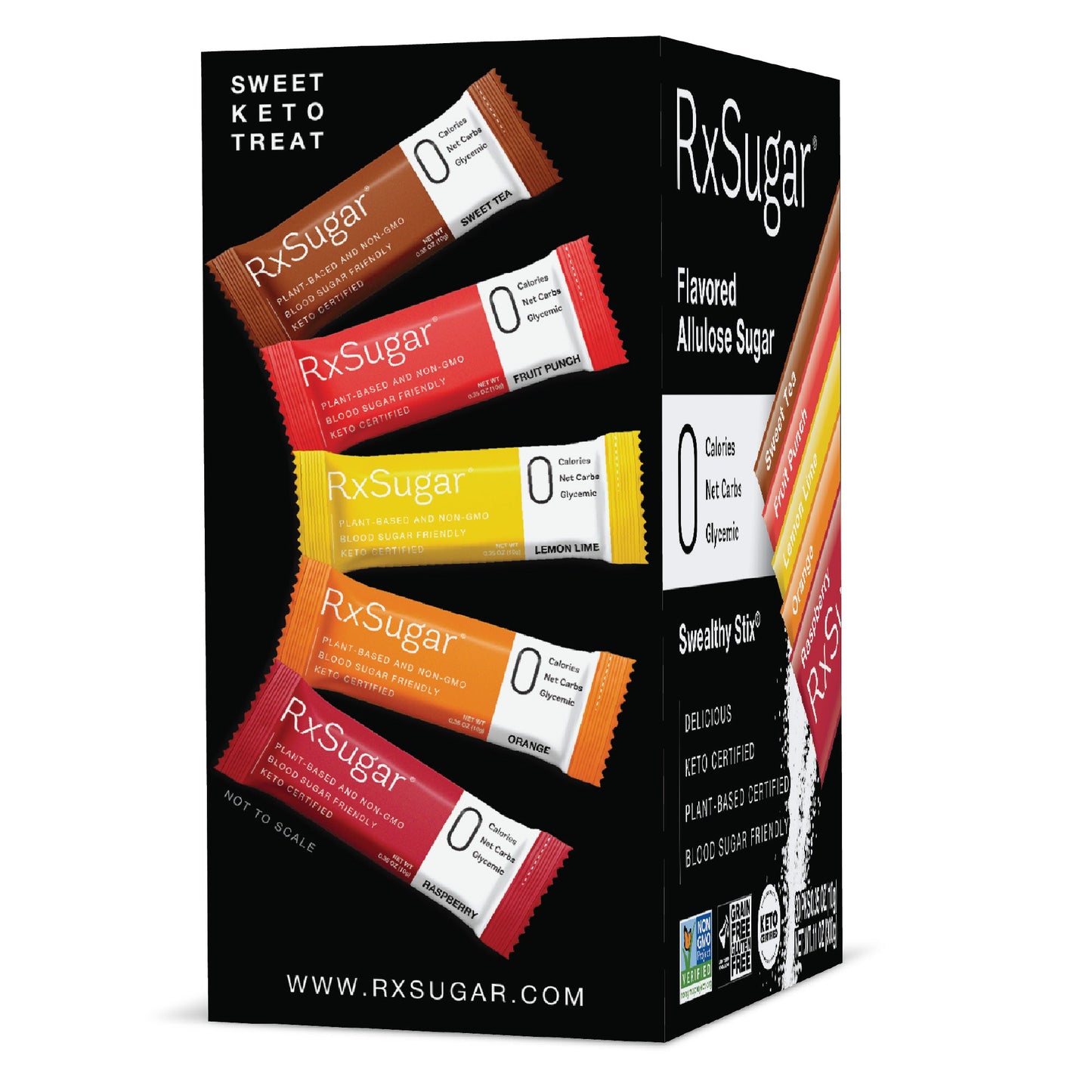 RxSugar Flavored Allulose Sugar Swealthy Stix