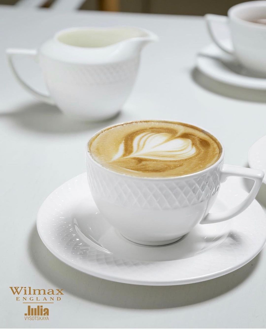 Wilmax Porcelain White 3 Oz | 90 Ml Coffee Cup & Saucer Set Of 6 In Gift Box
