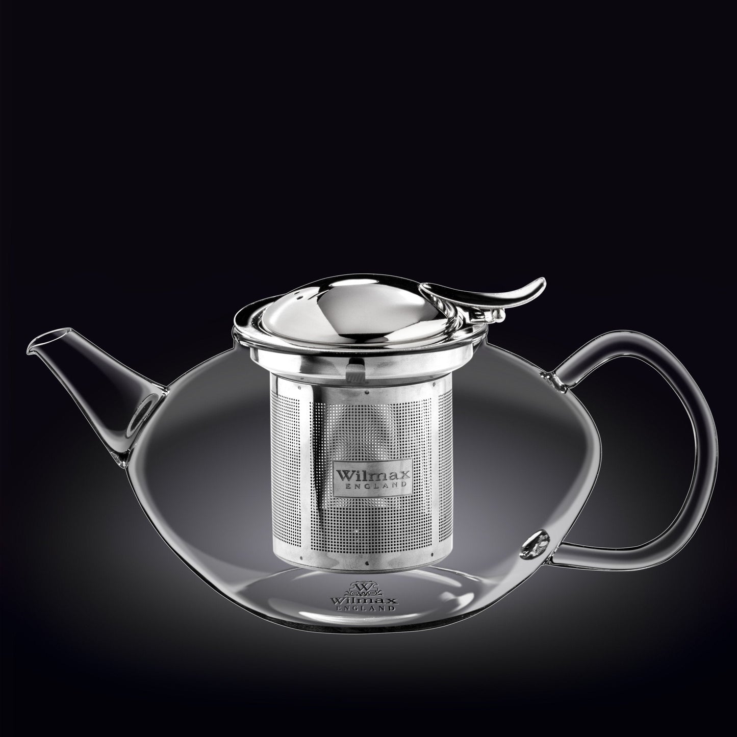 Wilmax Porcelain Thermo Glass Teapot 52 Fl Oz | High temperature and shock resistant