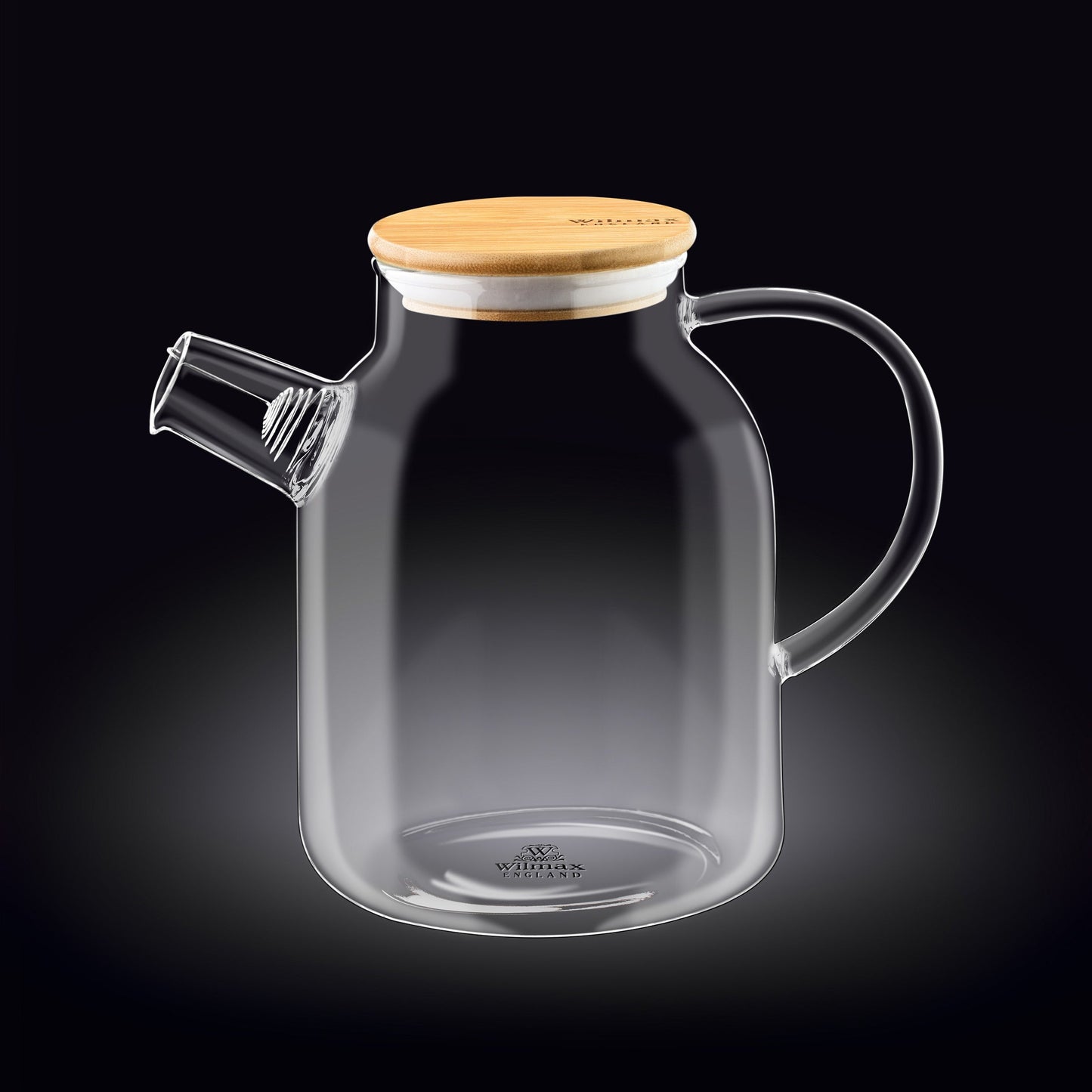 Wilmax Porcelain Thermo Glass Teapot 54 Fl Oz | High temperature and shock resistant