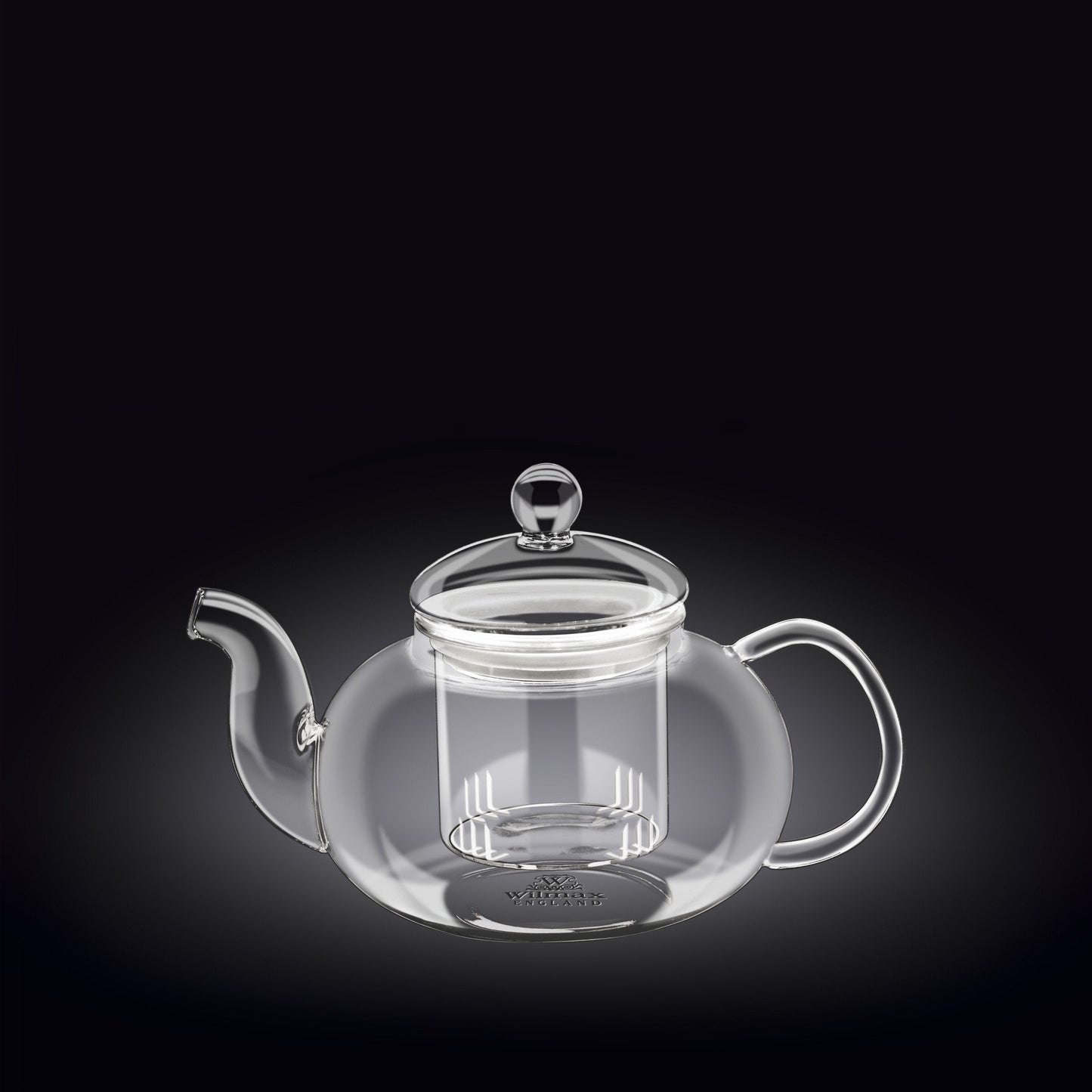 Wilmax Porcelain Thermo Glass Teapot 20 Fl Oz | High temperature and shock resistant