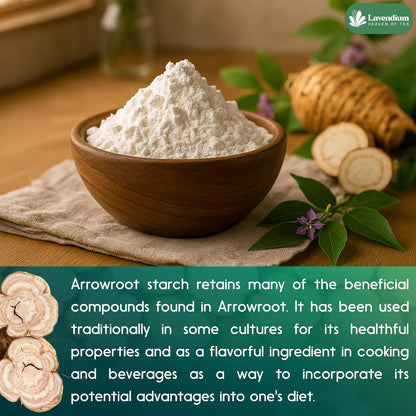 Premium Arrowroot Starch Powder – 17.6oz Resealable Bag, Gluten-Free, Non-GMO, Premium Plant-Based Thickener for Cooking, Baking & Frying.