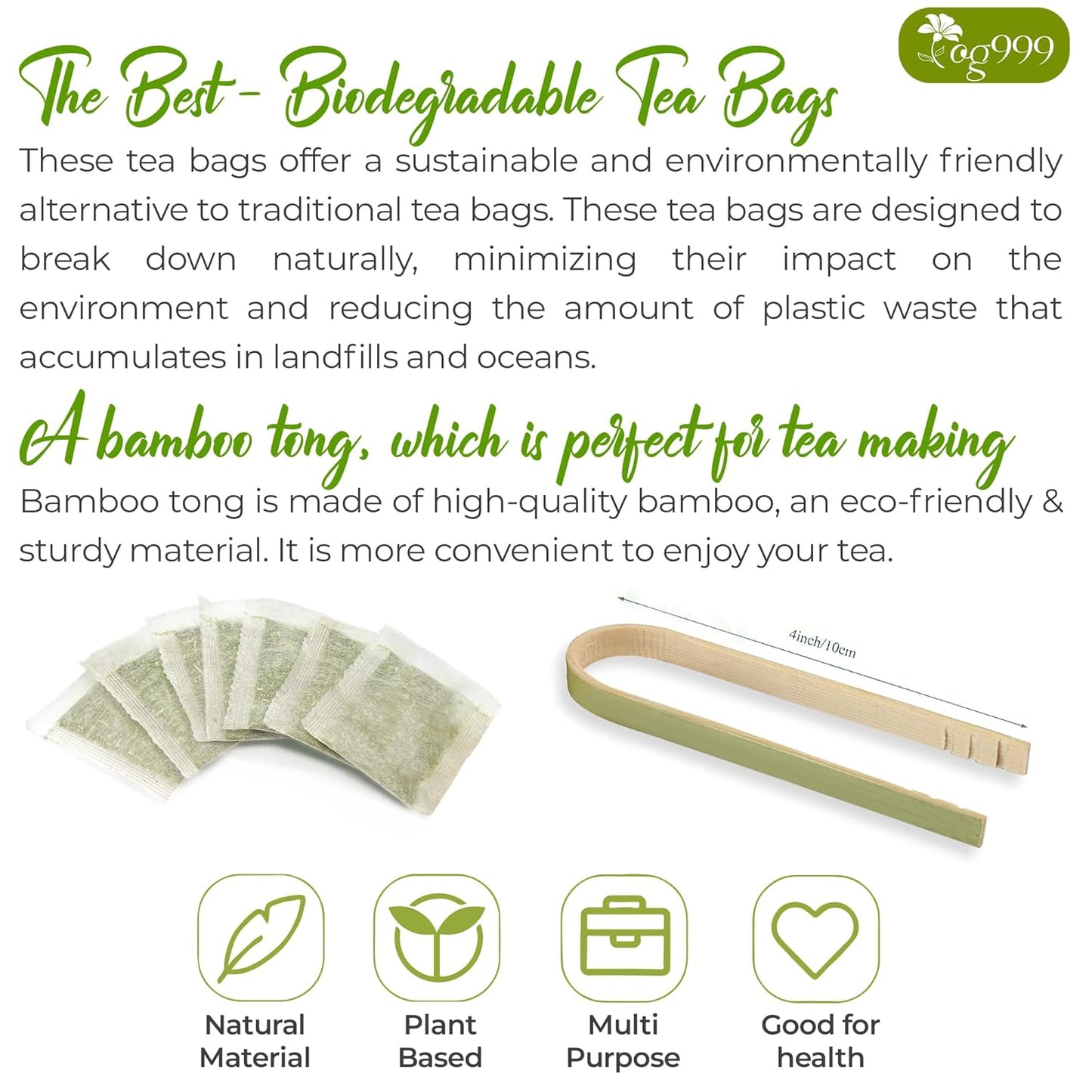 Yerba Mate Tea Bags, Hi-Caffeine, Unsmoked Yerba Mate Tea Bags, Super-Green Yerba Mate, No Dust