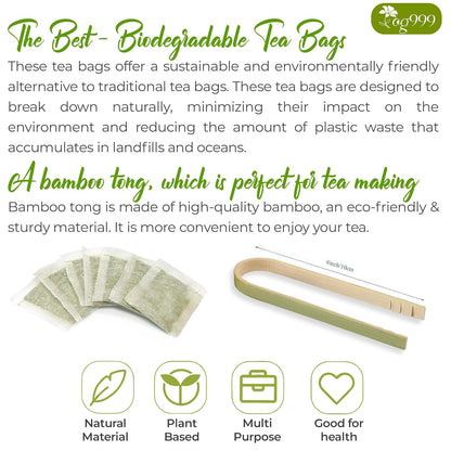 Yerba Mate Tea Bags, Hi-Caffeine, Unsmoked Yerba Mate Tea Bags, Super-Green Yerba Mate, No Dust