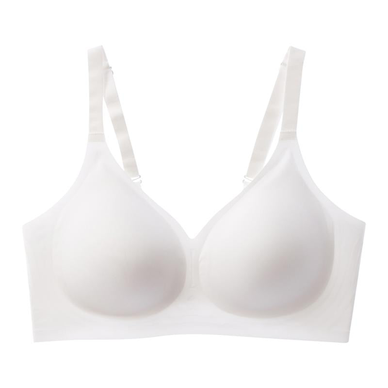 VRCOMFY Jelly Wireless Women Comfortable Push up Bras Wireless Seamless Full Coverage Bra Buttery Soft Everyday Tshirt Bra