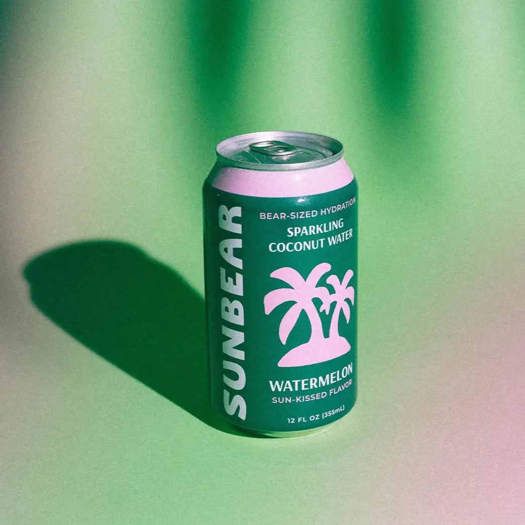 Sunbear Sparkling Coconut Water Watermelon Cans - 12 Cans