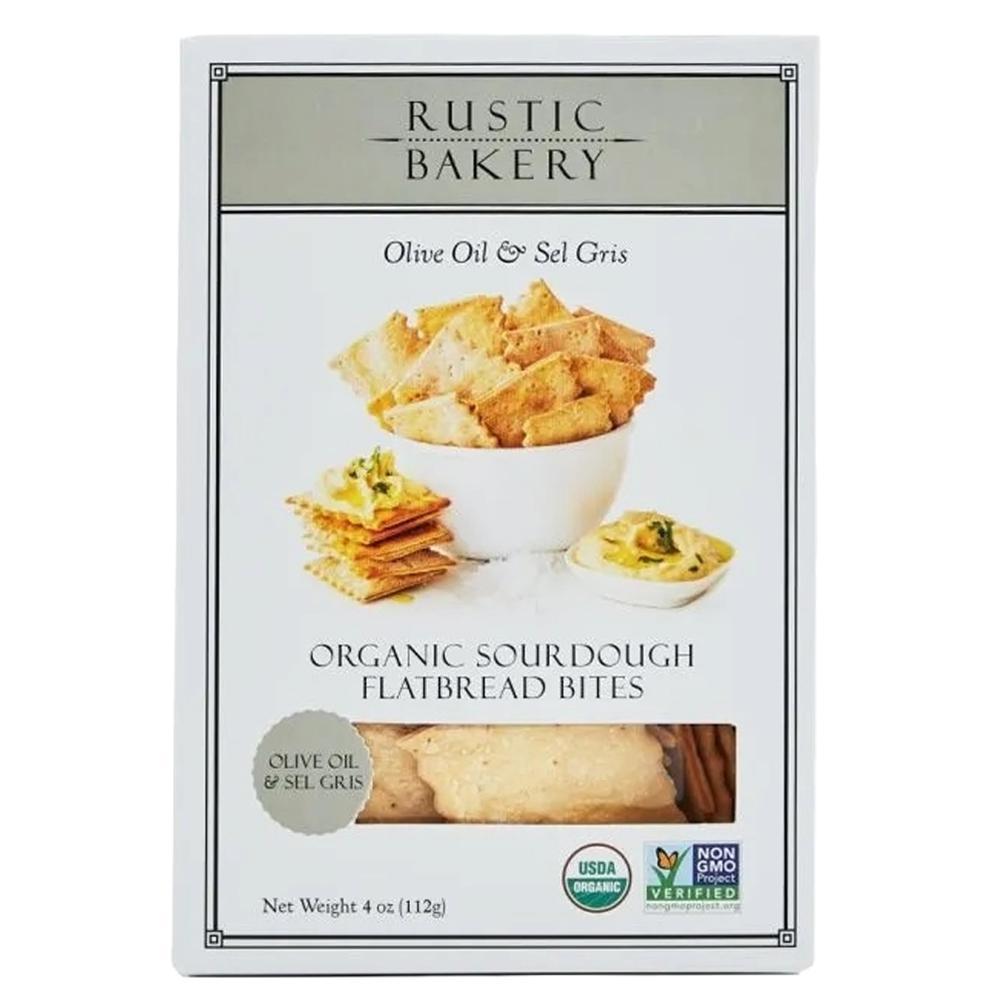 Rustic Bakery - 'Olive Oil & Sel Gris' Organic Sourdough Flatbread Bites (4OZ)
