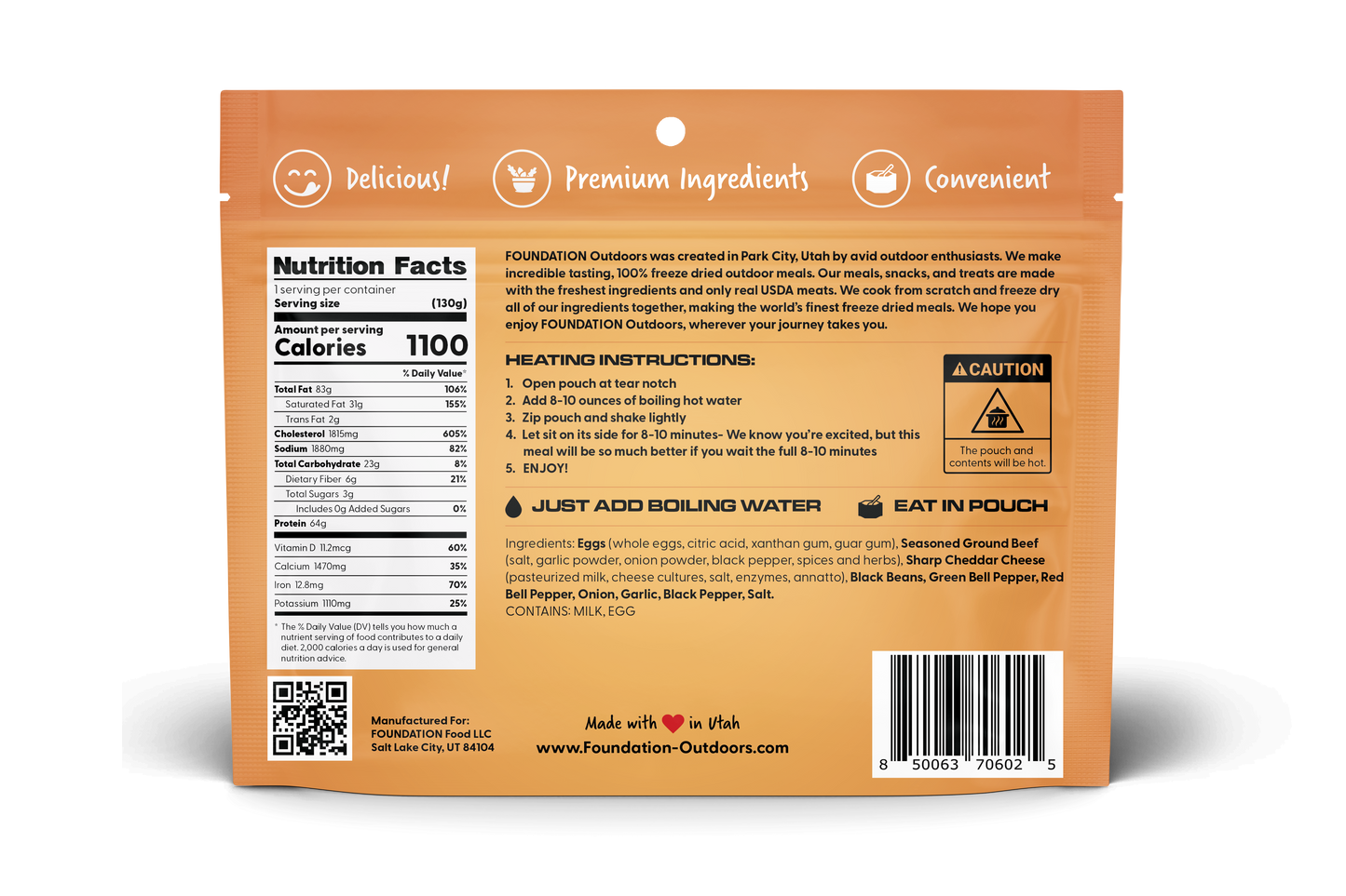 FOUNDATION Outdoors Southwest Style Breakfast Meal